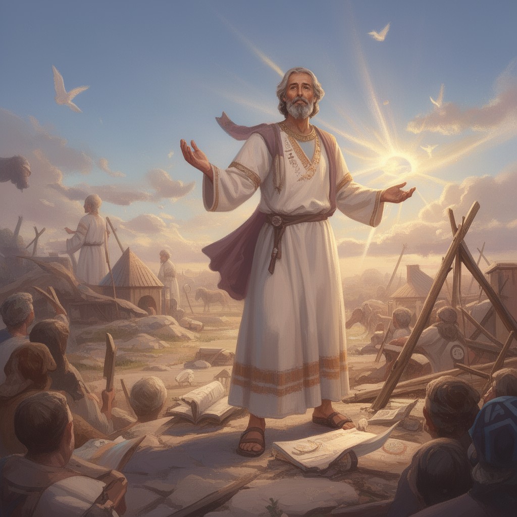 AI-generated illustration of Blessing of Moses