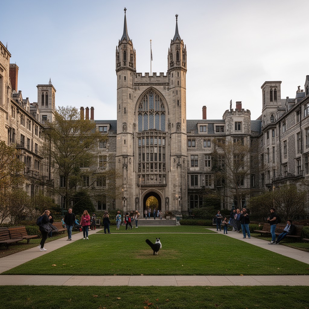 AI-generated illustration of Memorial Quadrangle