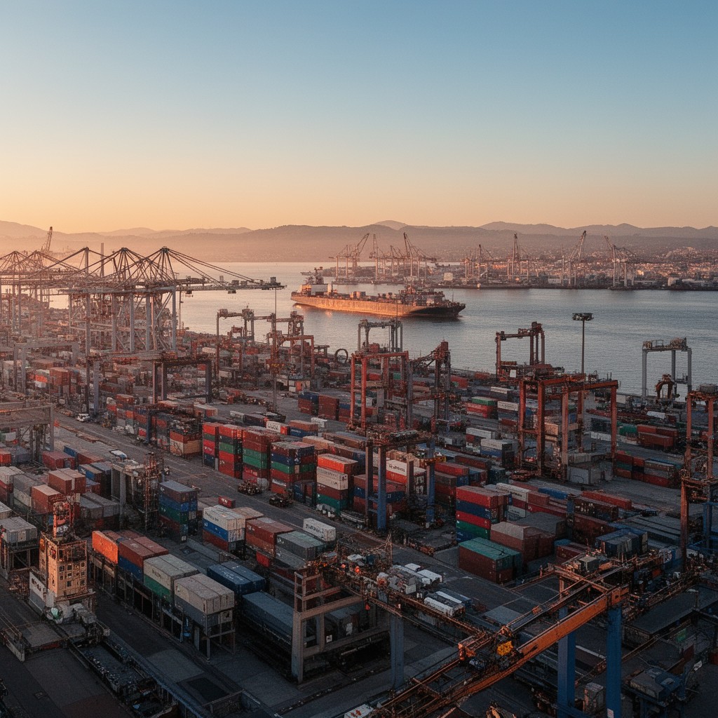 AI-generated illustration of Port of Los Angeles
