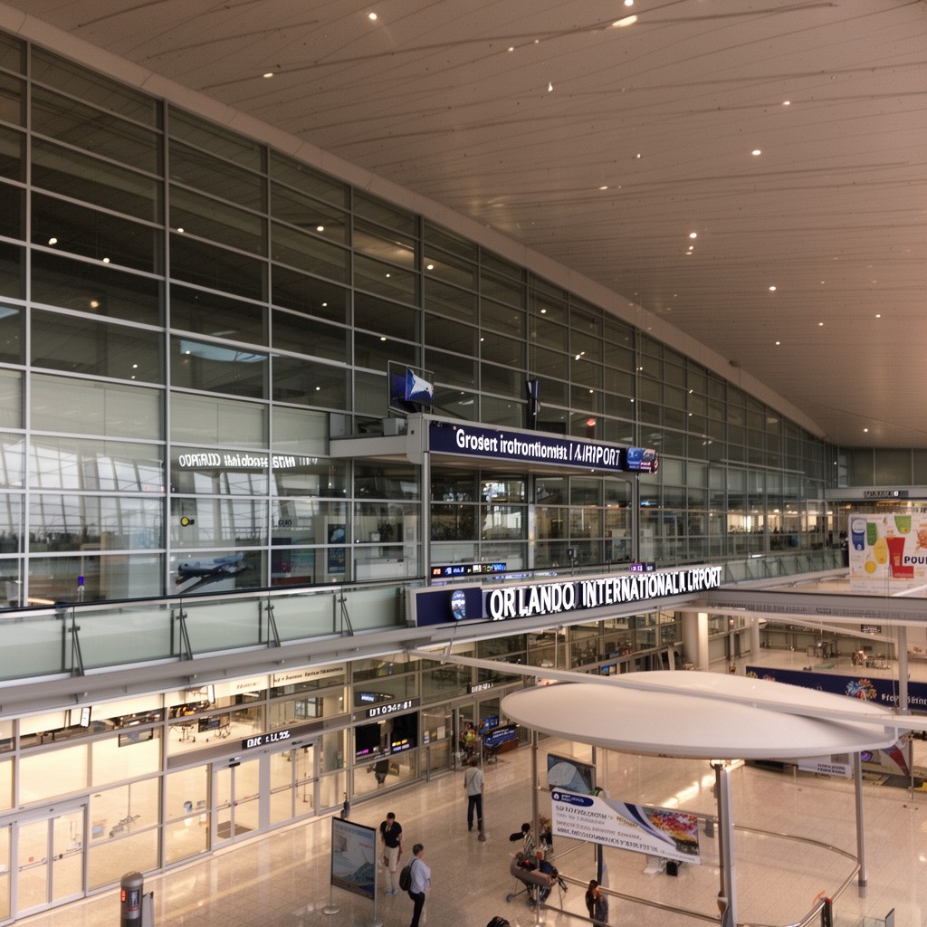 AI-generated illustration of Orlando International Airport