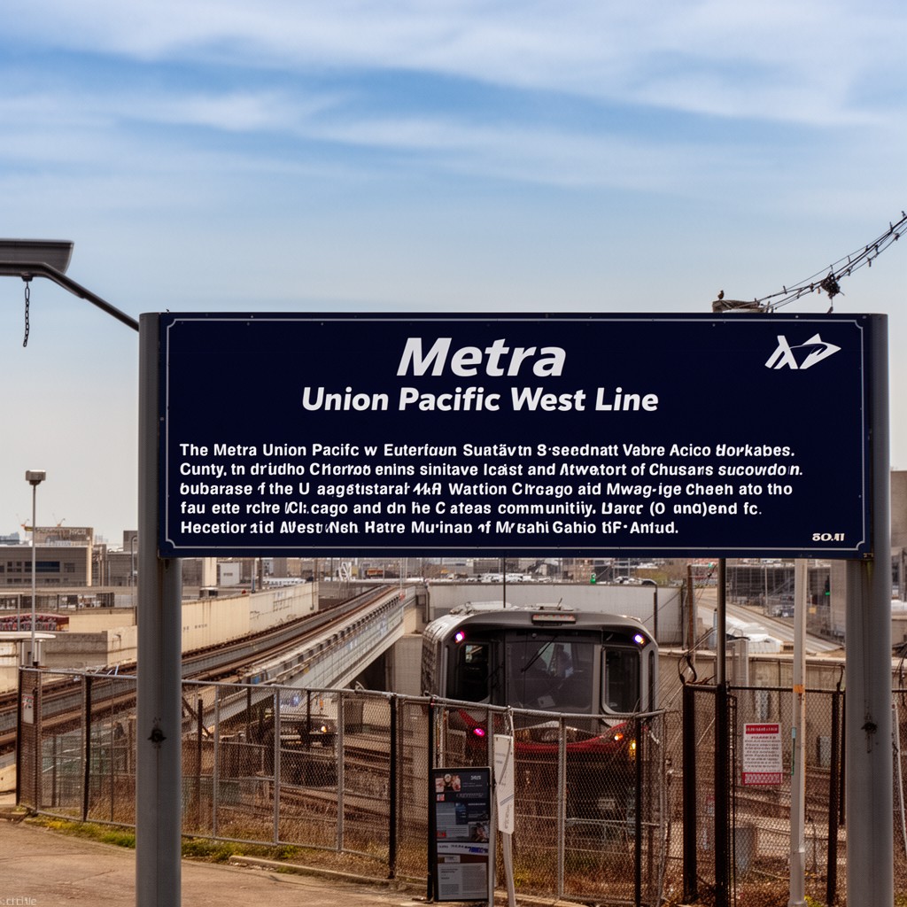 AI-generated illustration of Metra Union Pacific West Line