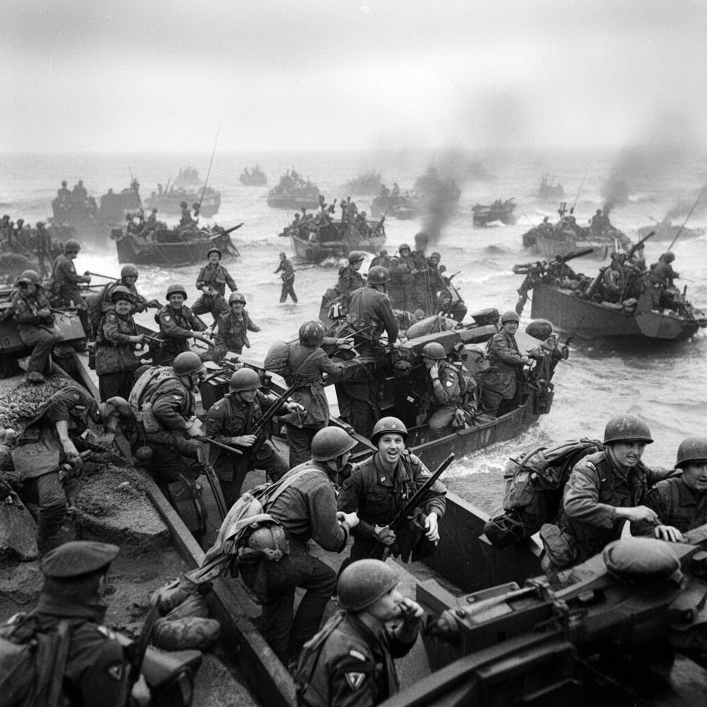 AI-generated illustration of D-Day