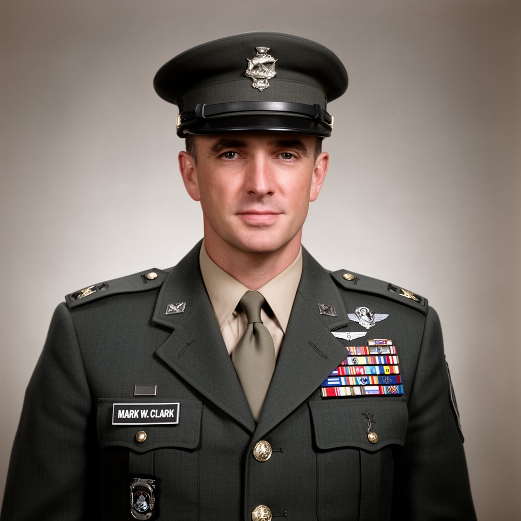 AI-generated illustration of United States Army General Mark W. Clark