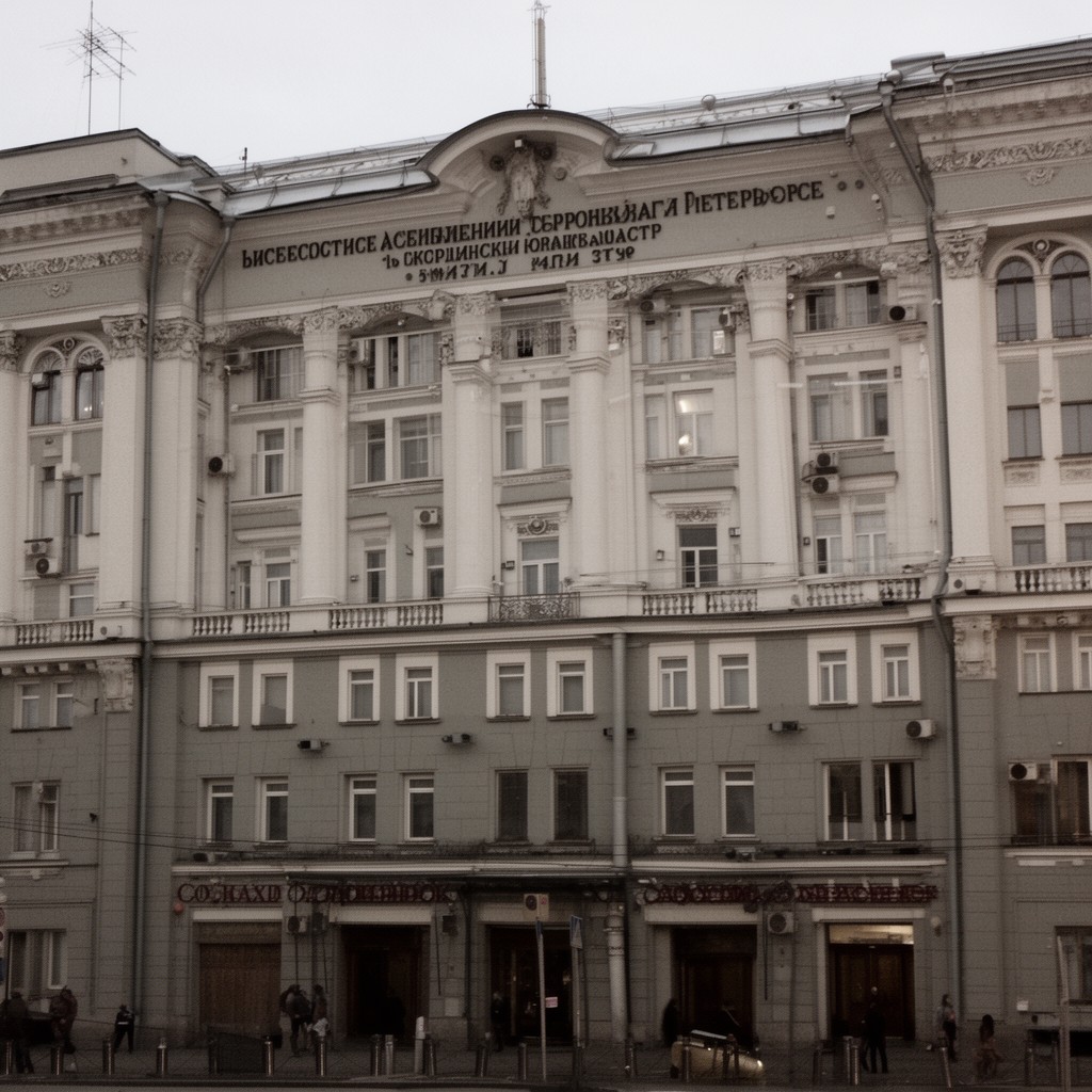 AI-generated illustration of Legislative Assembly of Saint Petersburg