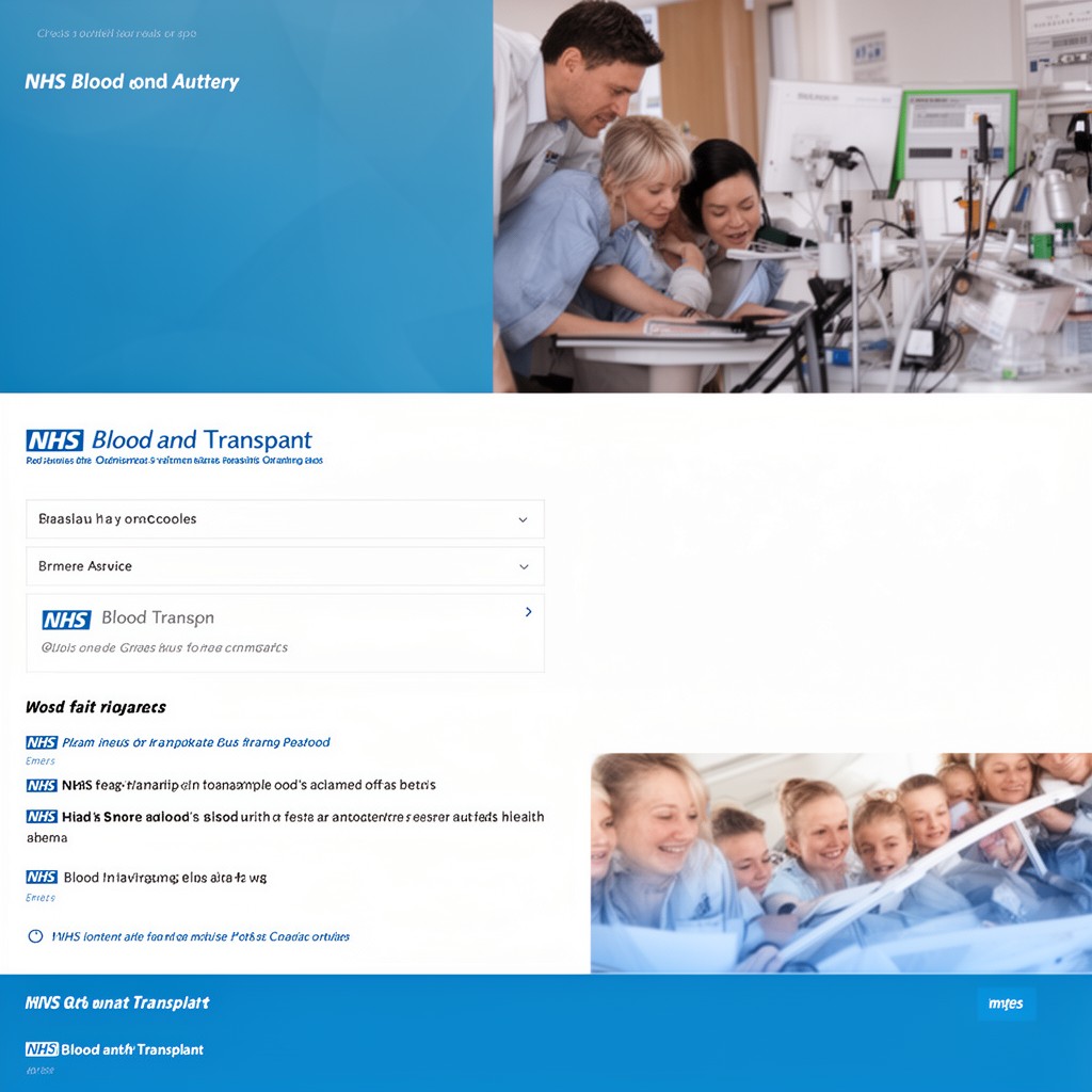 AI-generated illustration of NHS Blood and Transplant