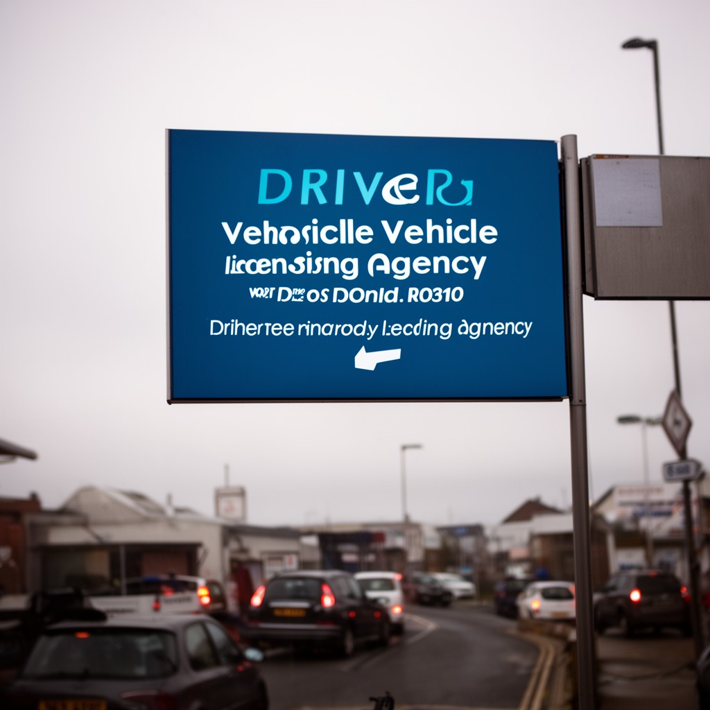 AI-generated illustration of Driver and Vehicle Licensing Agency
