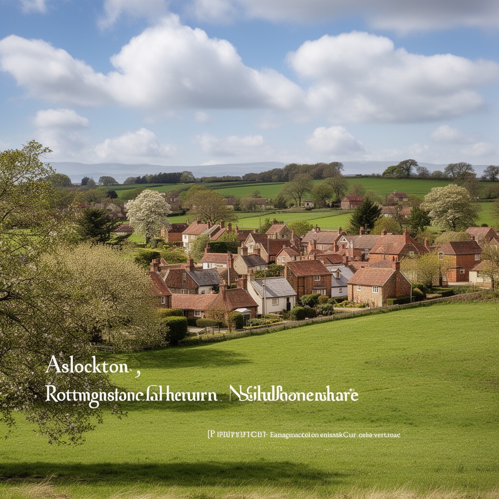 AI-generated illustration of Aslockton, Nottinghamshire, England