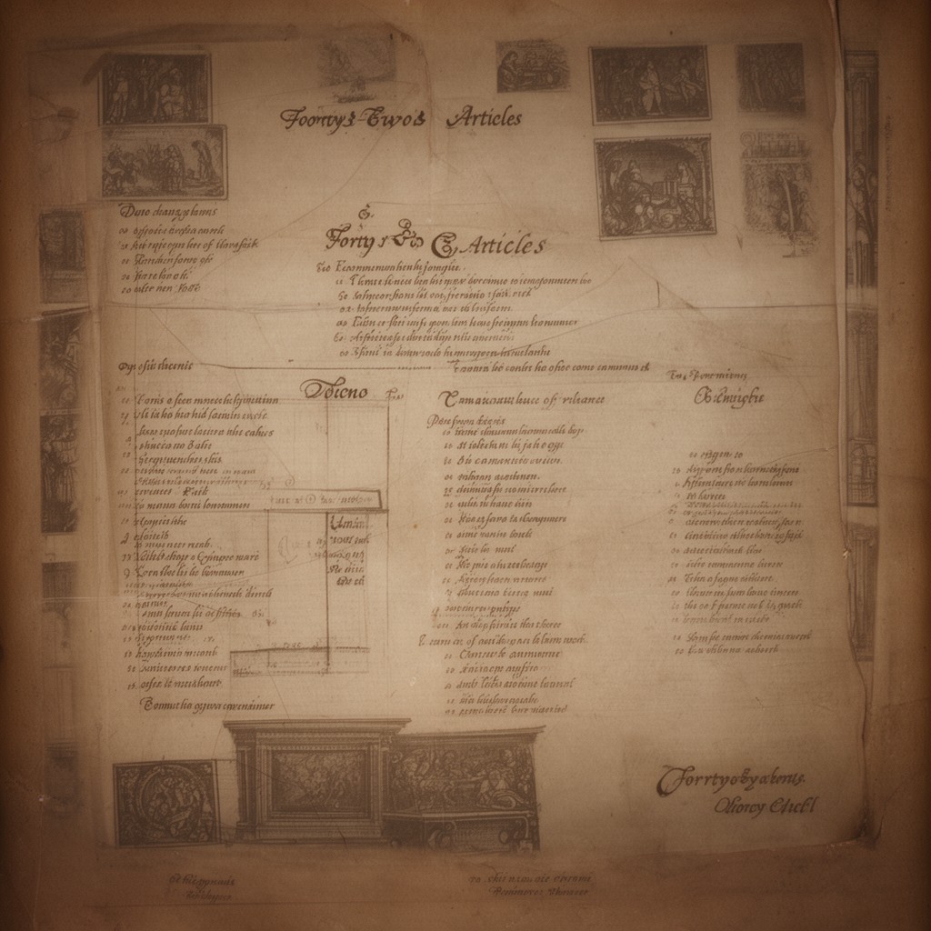 AI-generated illustration of Forty-Two Articles
