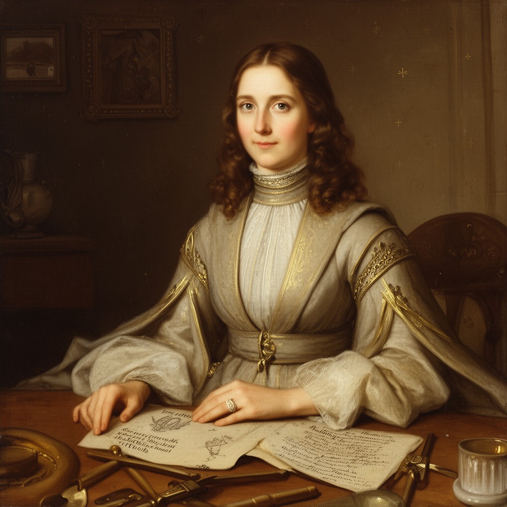 AI-generated illustration of Joan (first wife)
