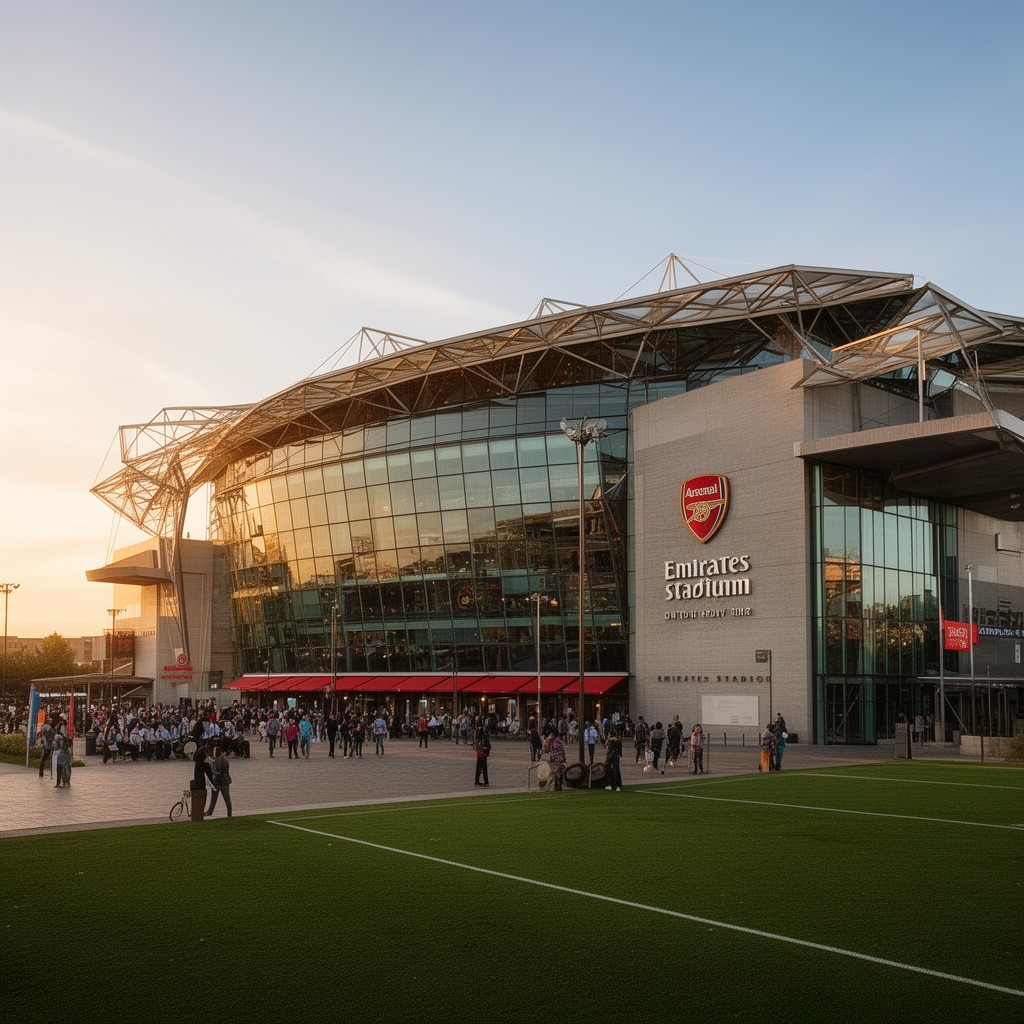 AI-generated illustration of Emirates Stadium