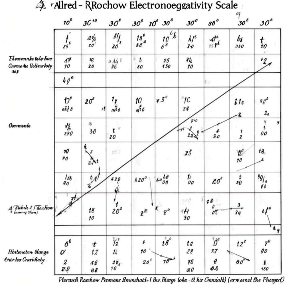 AI-generated illustration of Allred–Rochow electronegativity scale