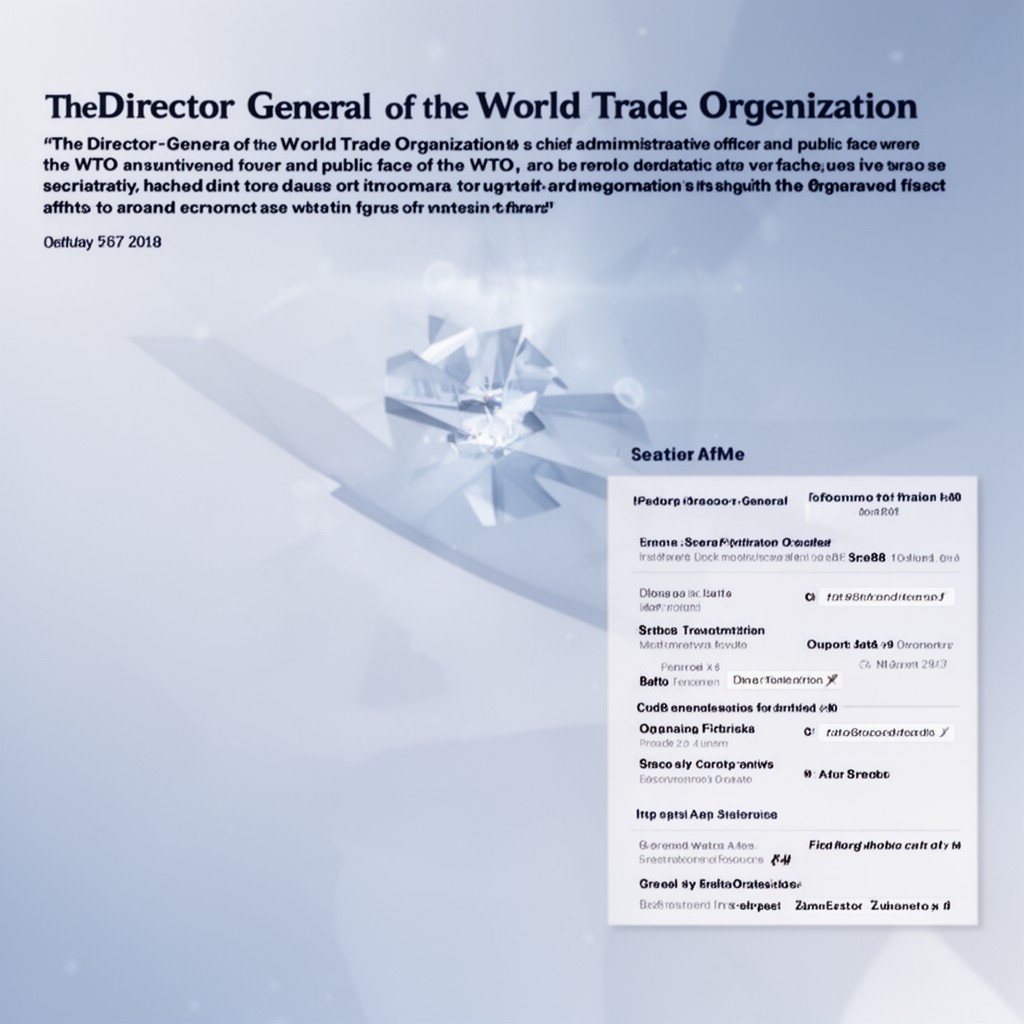 AI-generated illustration of Director-General of the World Trade Organization