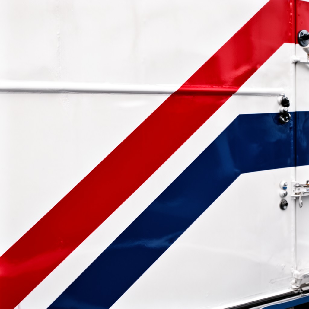 AI-generated illustration of United States Coast Guard racing stripe