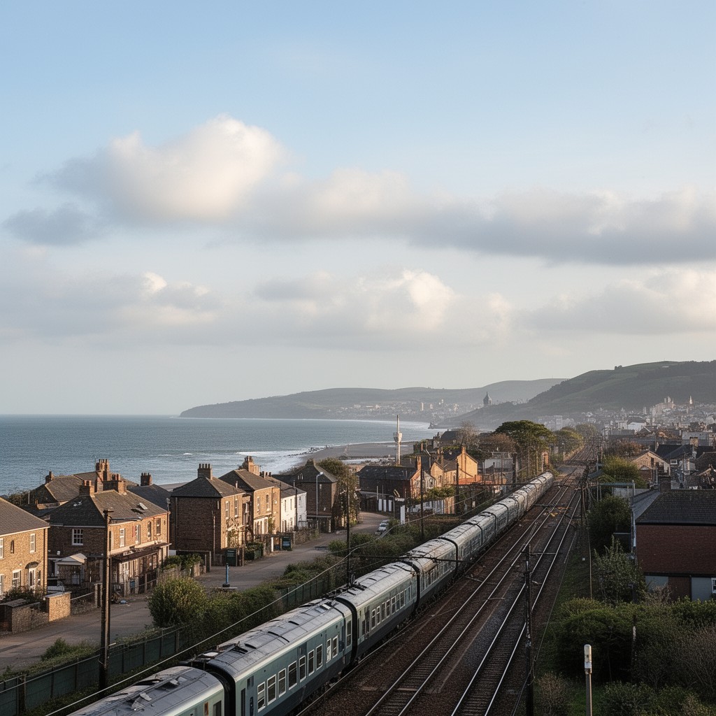 AI-generated illustration of Cardiff to Portsmouth Line