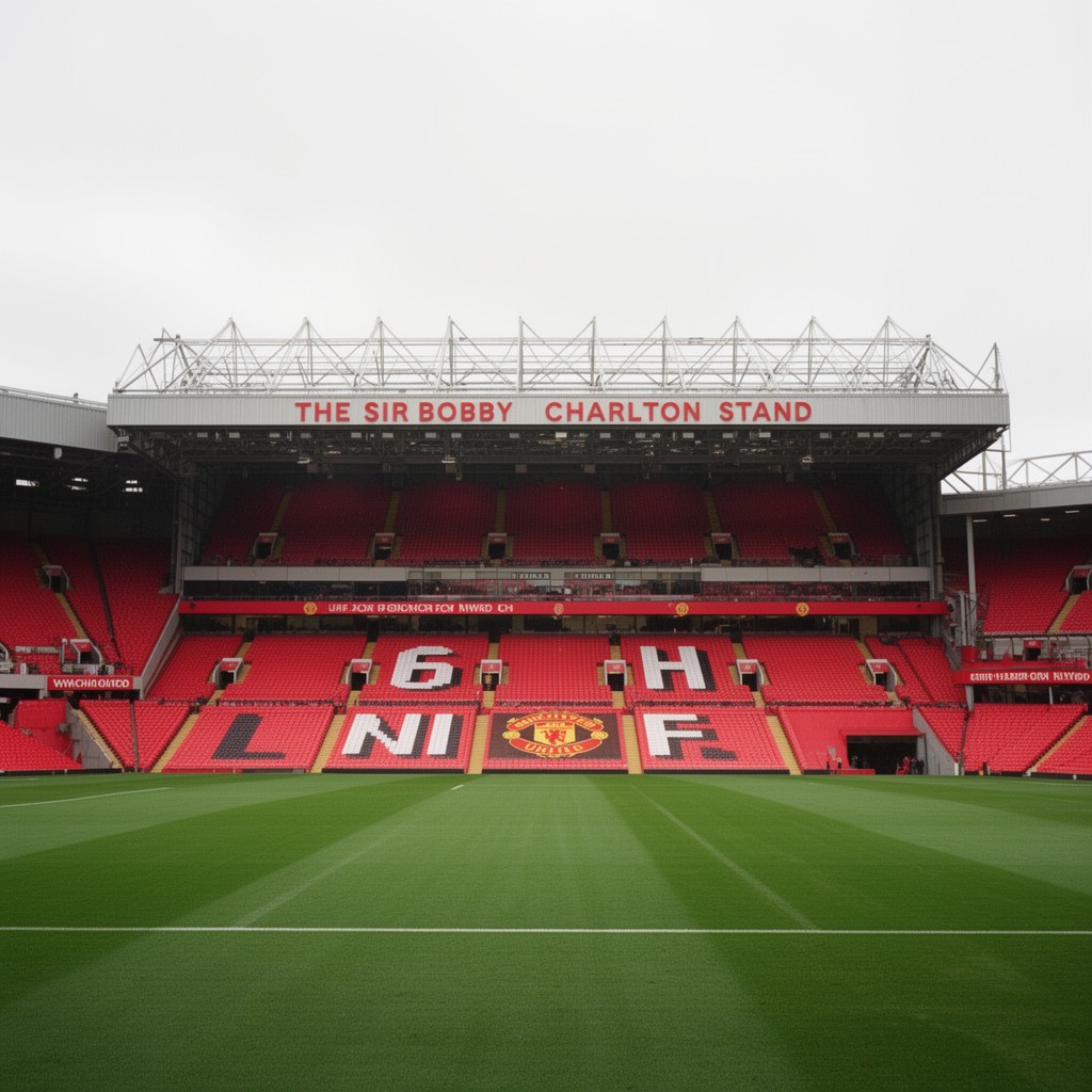 AI-generated illustration of Sir Bobby Charlton Stand