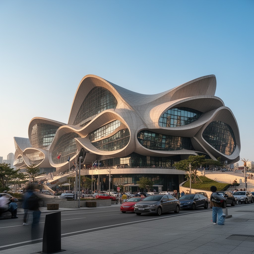 AI-generated illustration of Wei-Wu-Ying National Kaohsiung Center for the Arts
