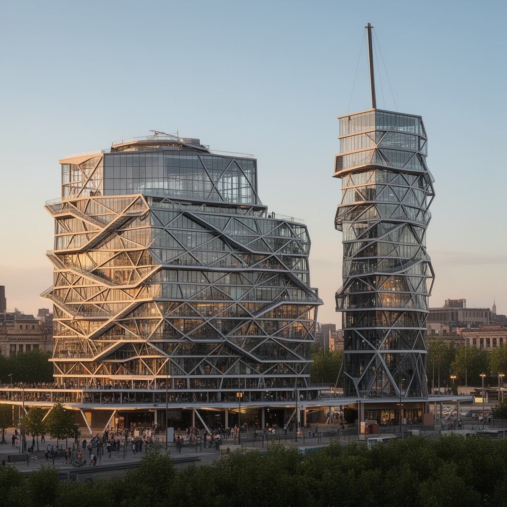AI-generated illustration of RIBA Award for Library of Birmingham