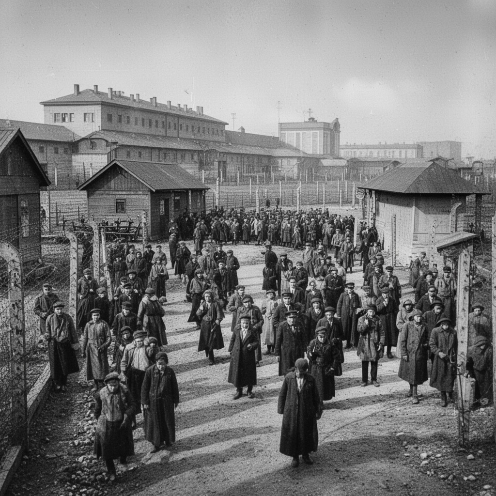 AI-generated illustration of Holocaust