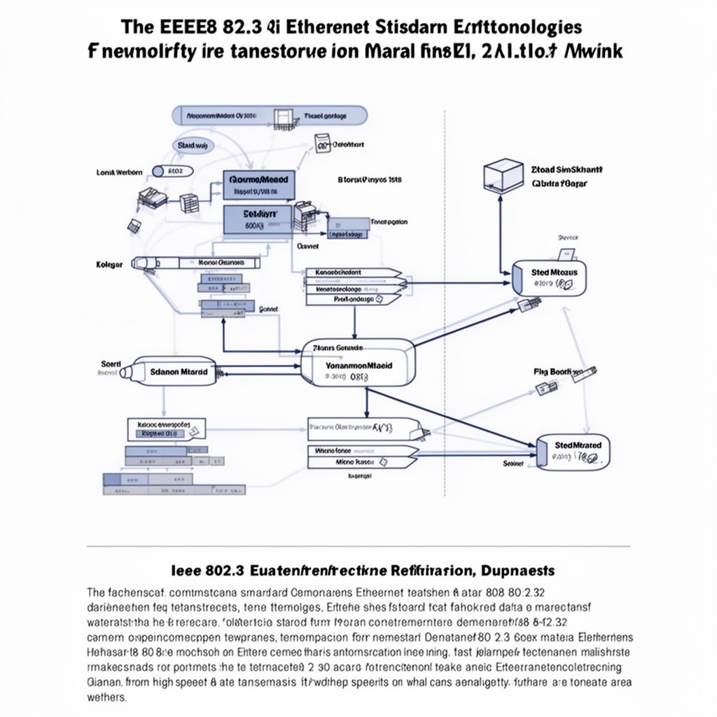 AI-generated illustration of IEEE 802.3 Ethernet standard