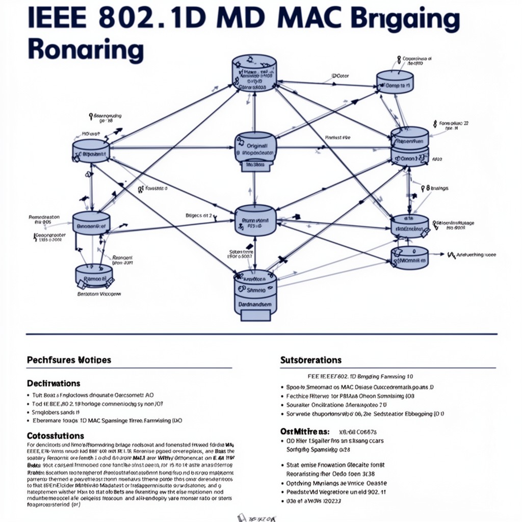 AI-generated illustration of IEEE 802.1D MAC bridging standard
