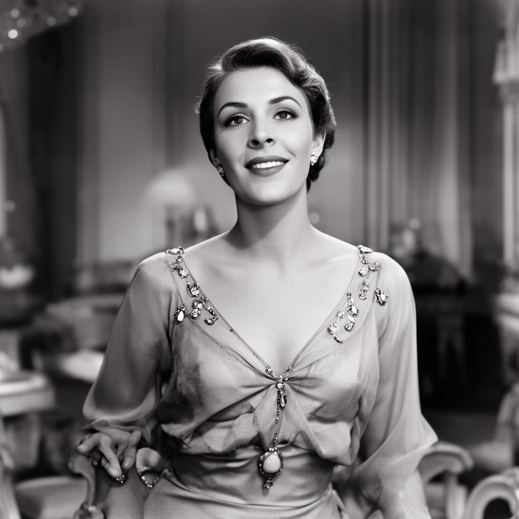 AI-generated illustration of Loretta Young