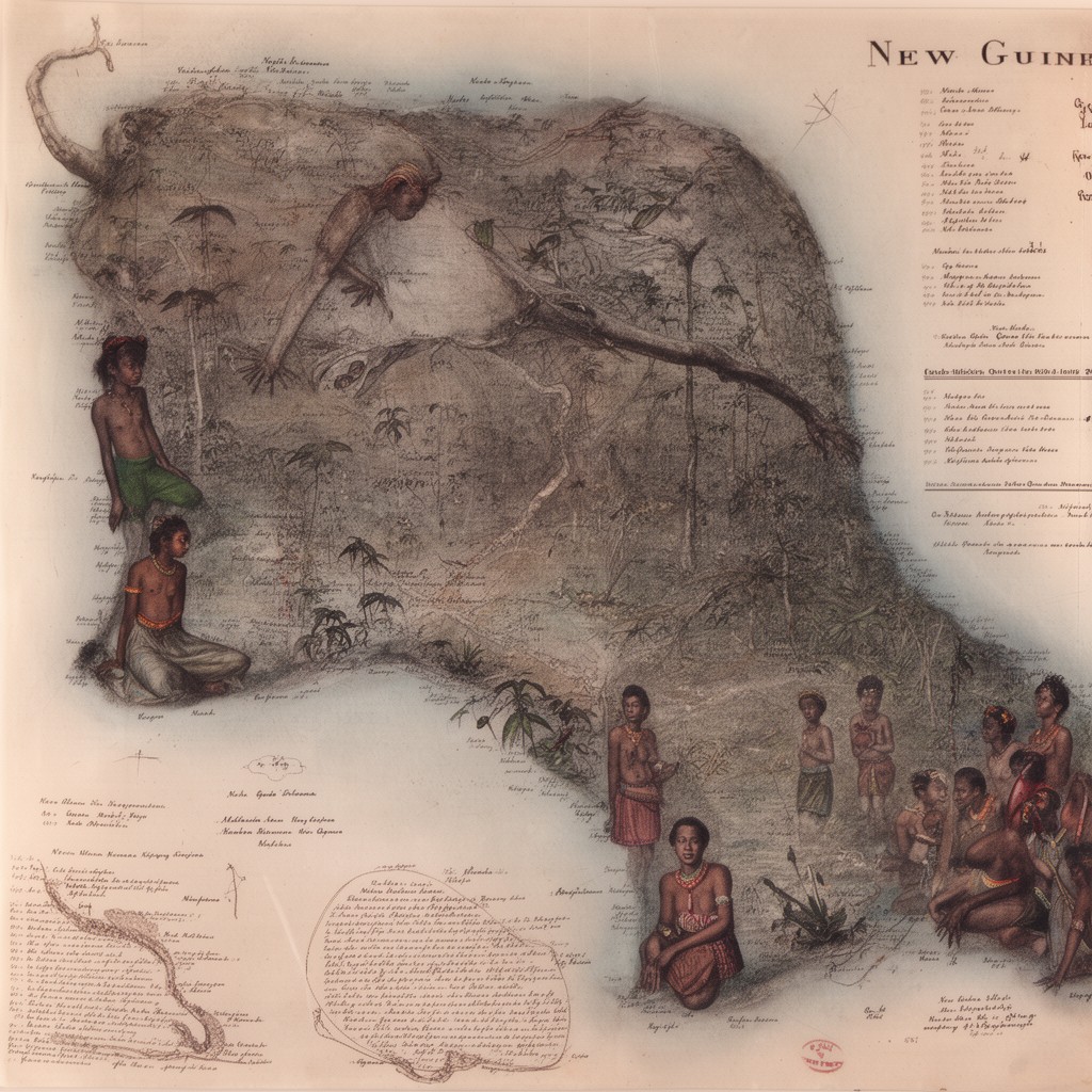 AI-generated illustration of New Guinea