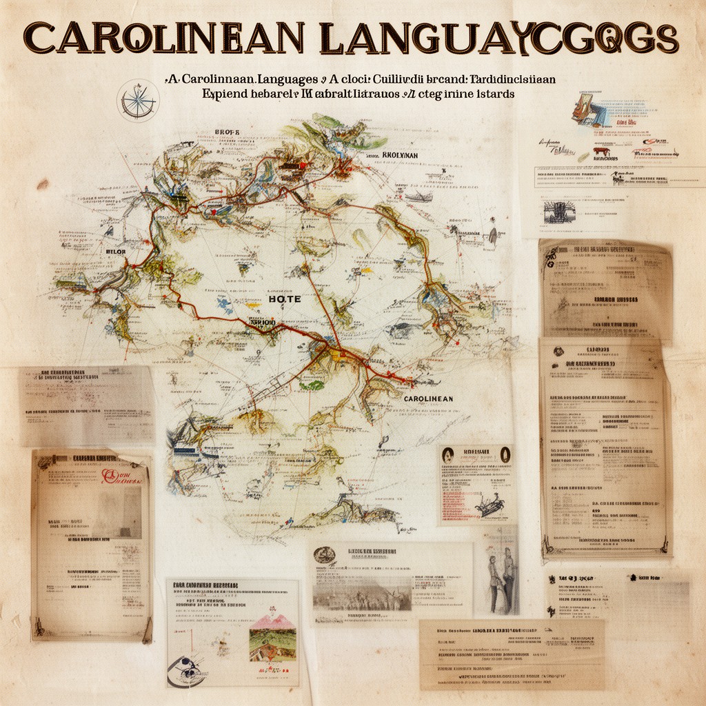 AI-generated illustration of Carolinean languages