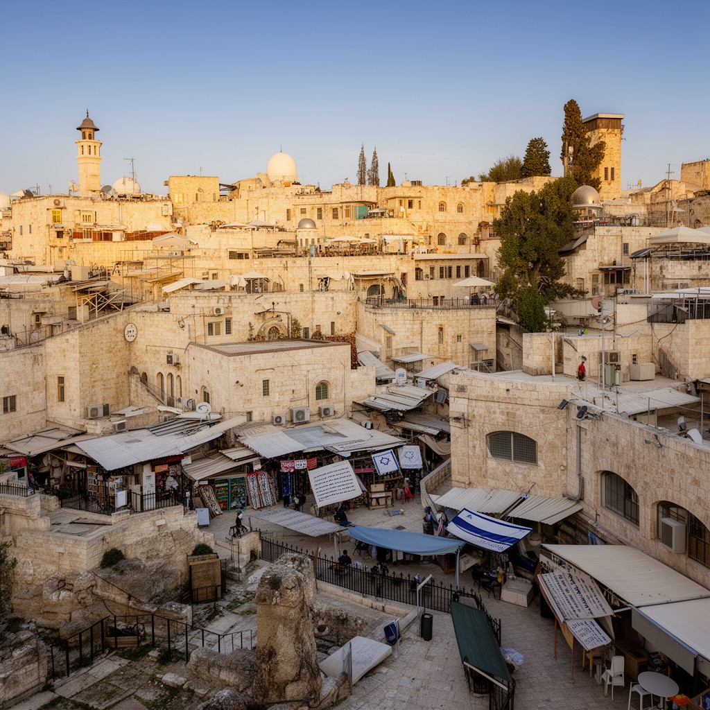 AI-generated illustration of Jewish Quarter of the Old City