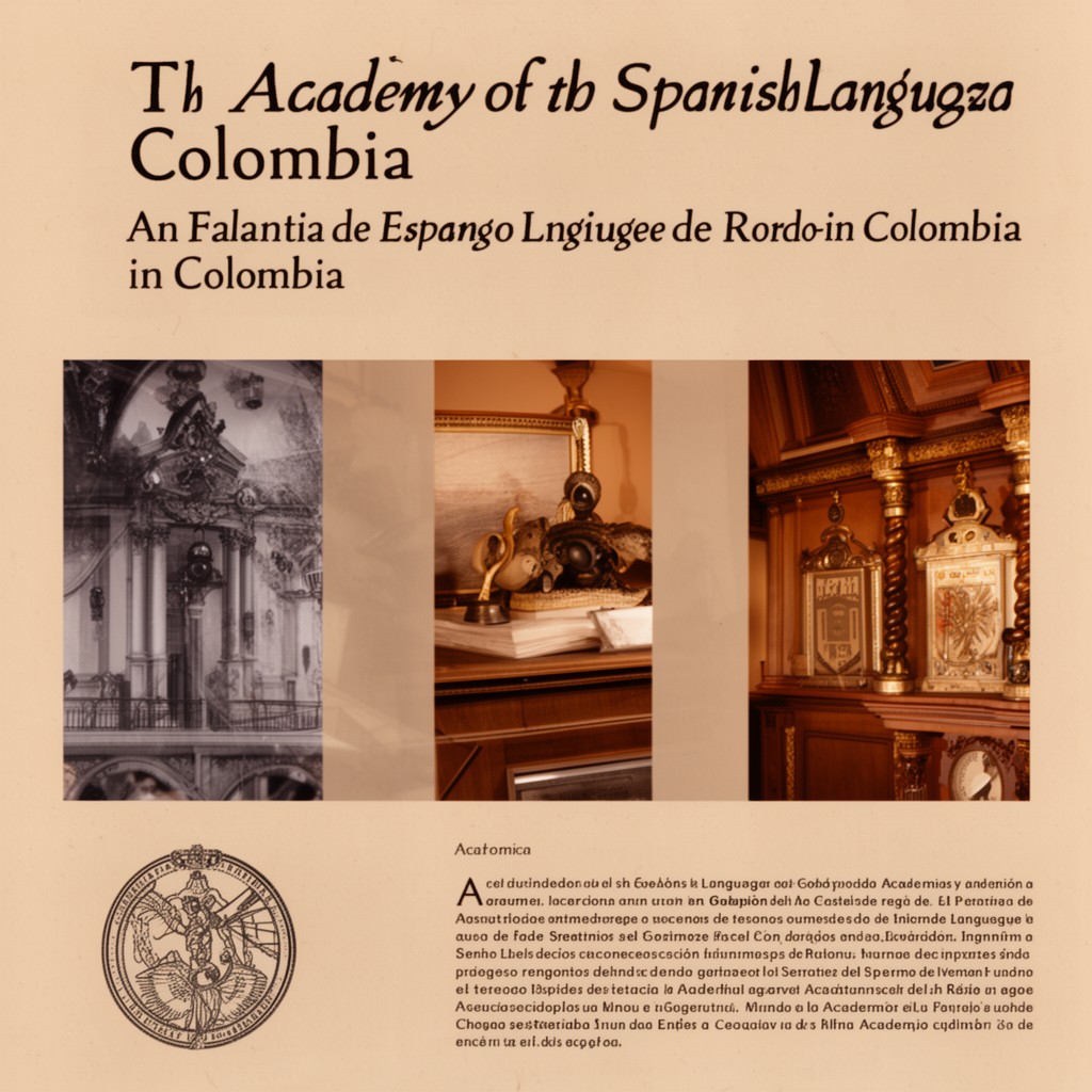 AI-generated illustration of Academy of the Spanish Language in Colombia