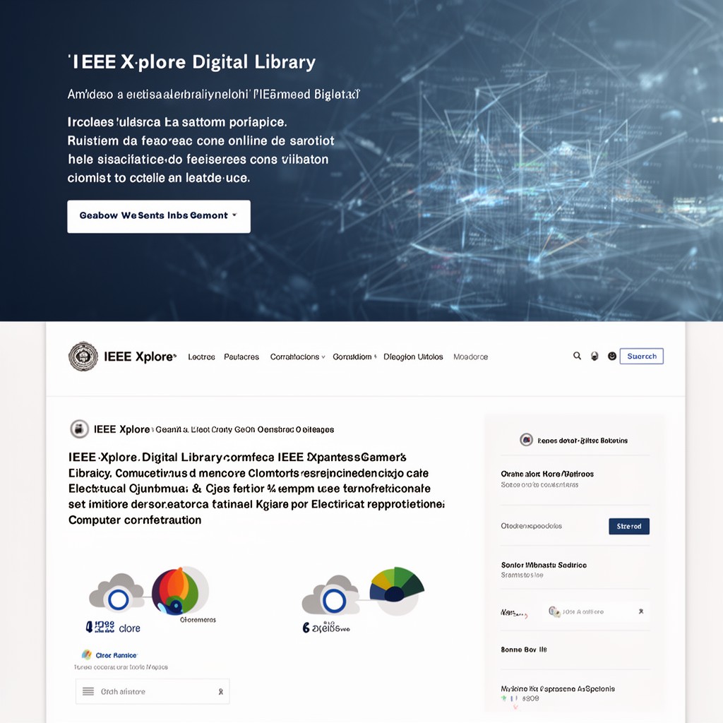 AI-generated illustration of IEEE Xplore Digital Library
