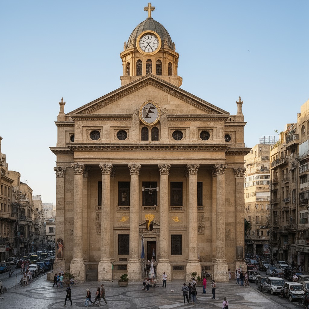 AI-generated illustration of Saint George Maronite Cathedral
