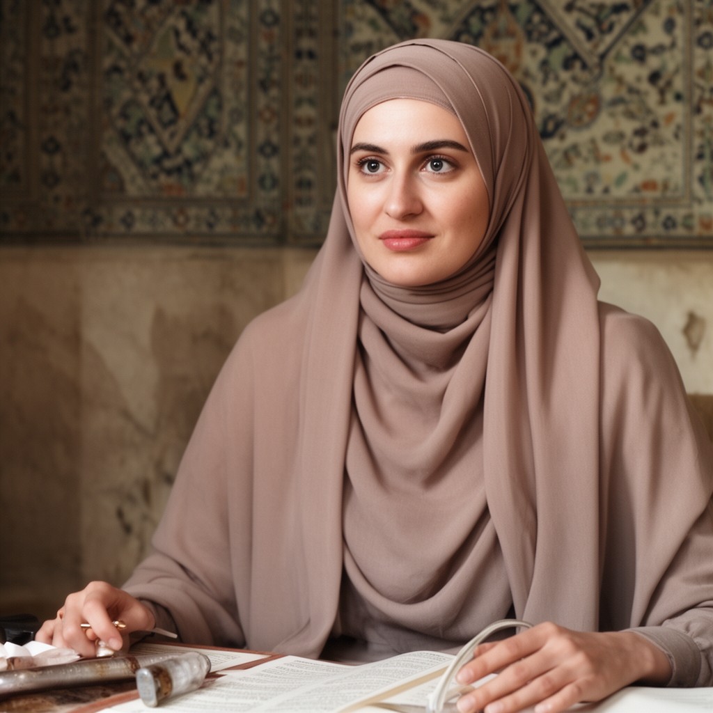 AI-generated illustration of Aisha bint Abi Bakr