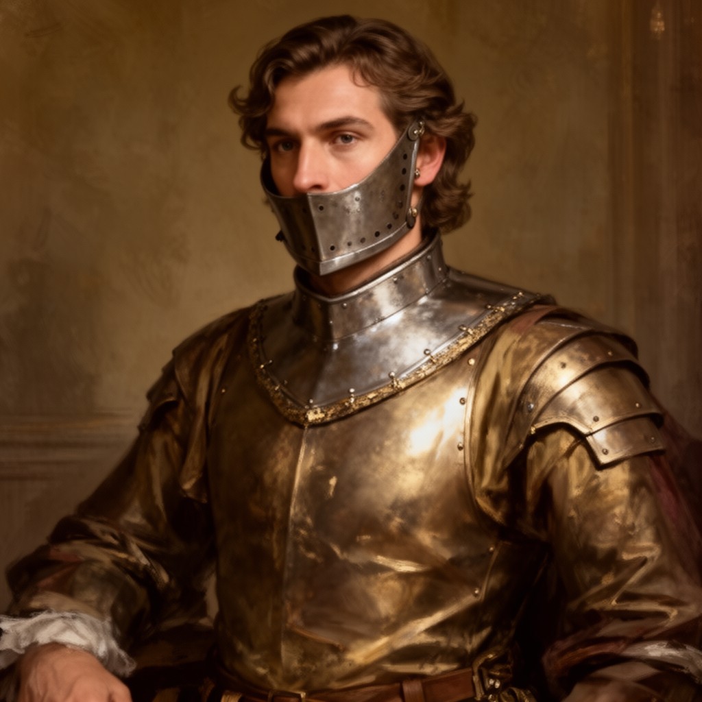 AI-generated illustration of Man in the Iron Mask