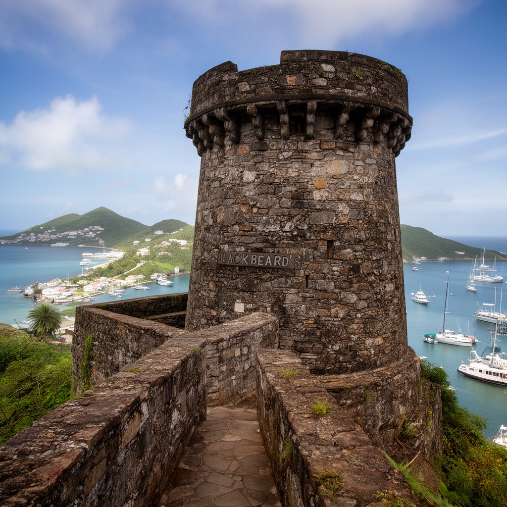 AI-generated illustration of Blackbeard's Castle