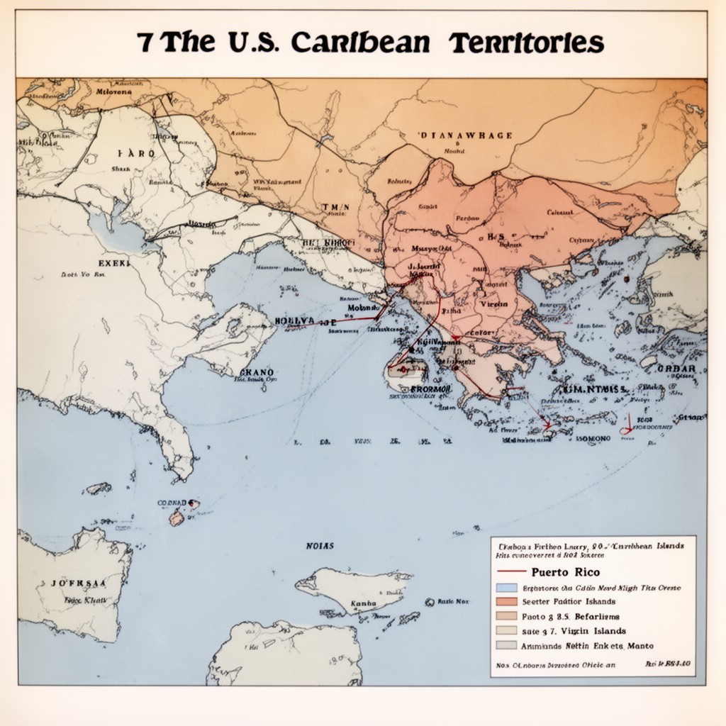 AI-generated illustration of U.S. Caribbean territories