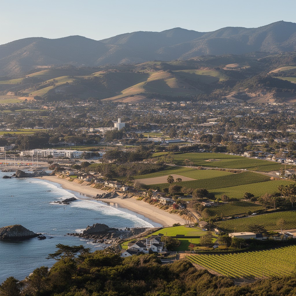 AI-generated illustration of San Luis Obispo County