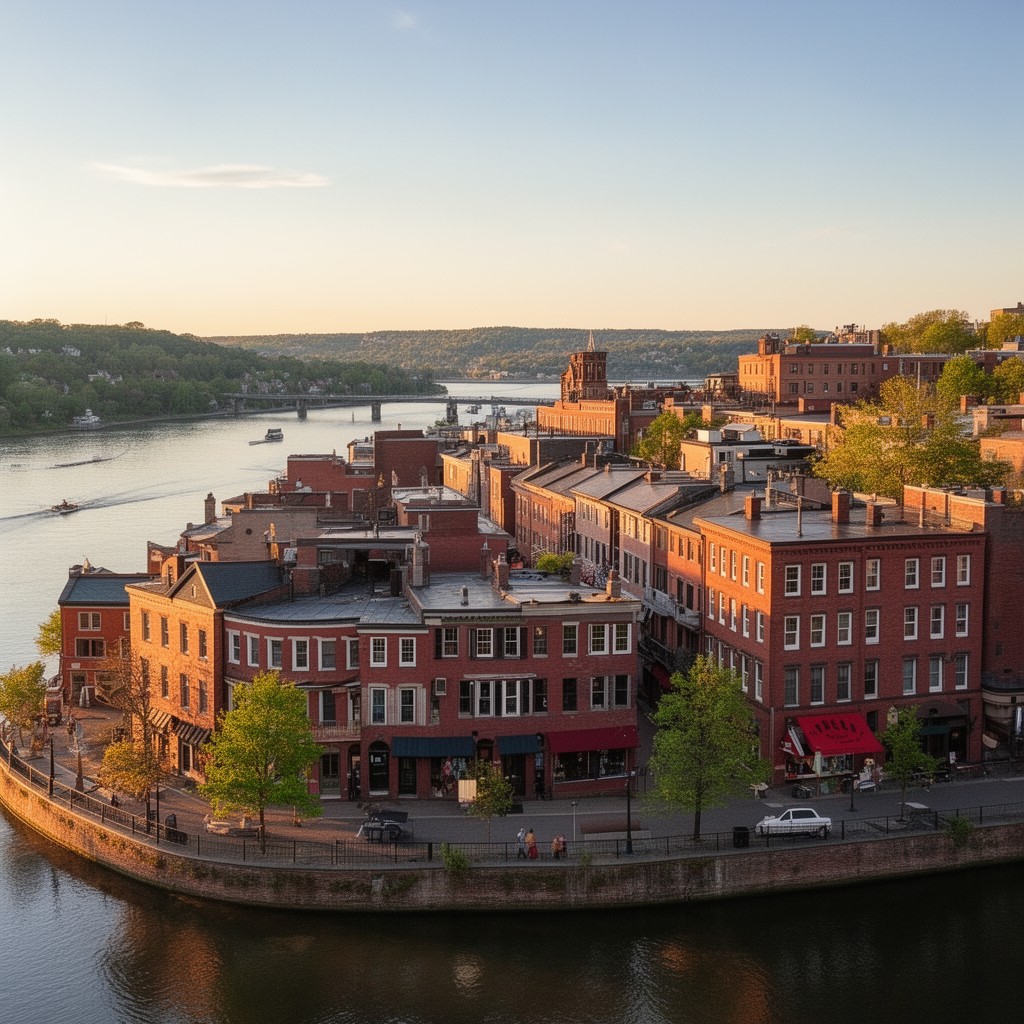 AI-generated illustration of Hudson, New York