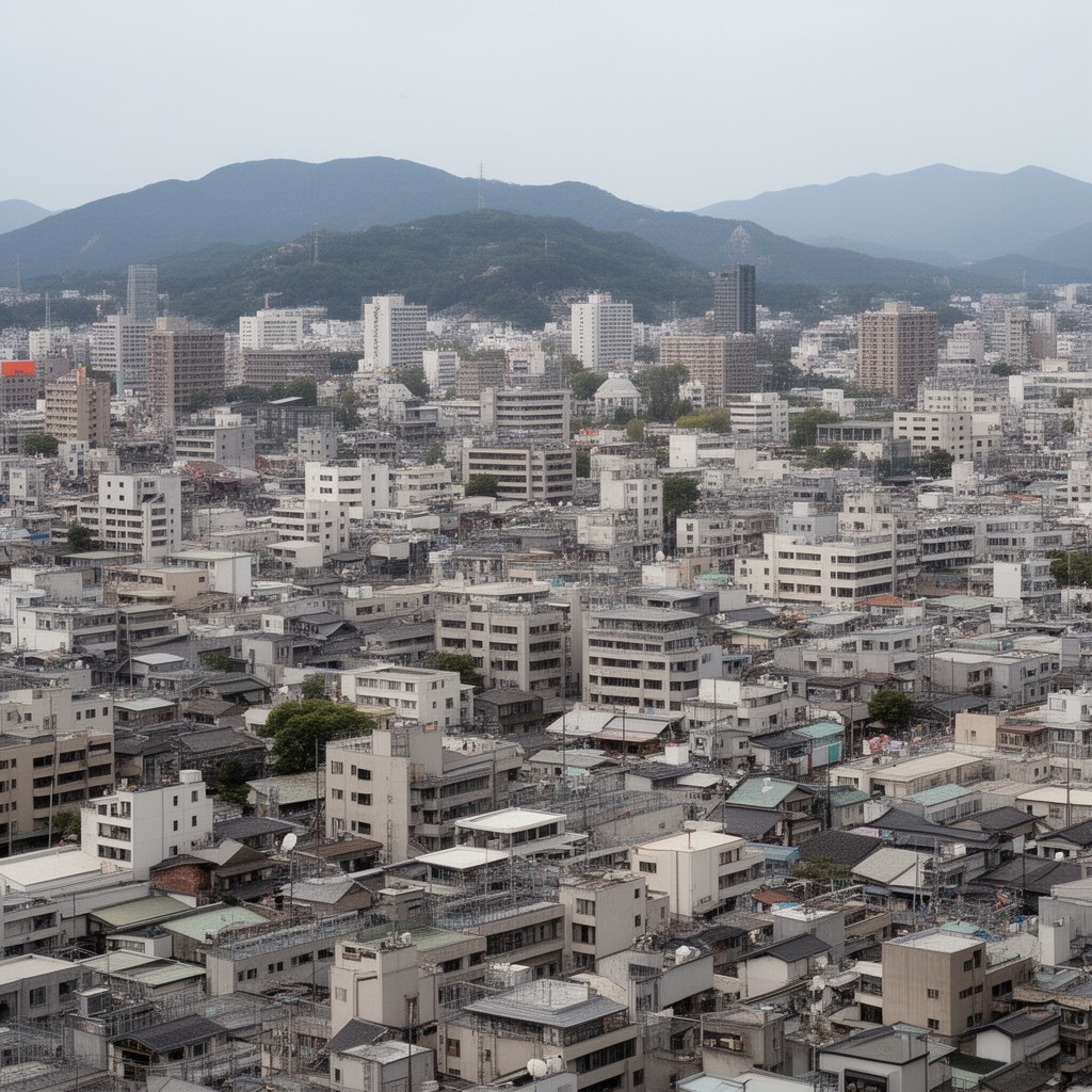 AI-generated illustration of Hiroshima 1st district