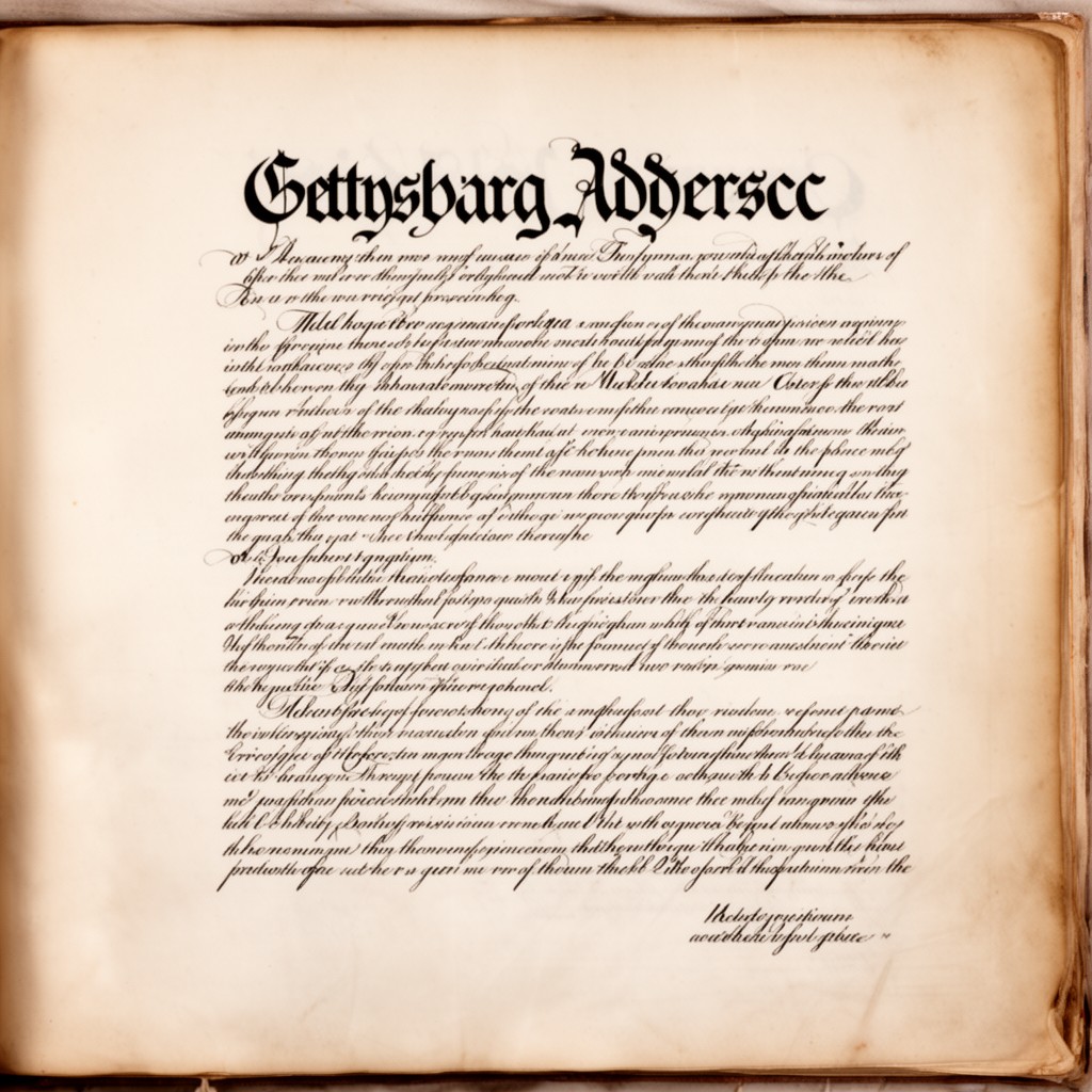 AI-generated illustration of Gettysburg Address