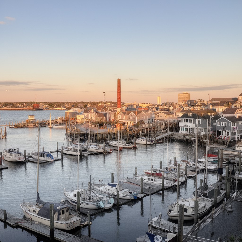 AI-generated illustration of Provincetown Harbor