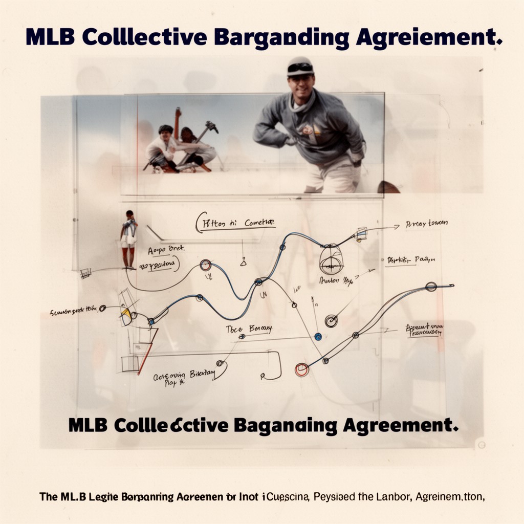 AI-generated illustration of MLB Collective Bargaining Agreement
