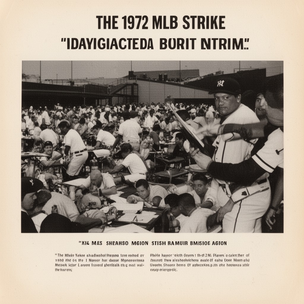 AI-generated illustration of 1972 MLB strike
