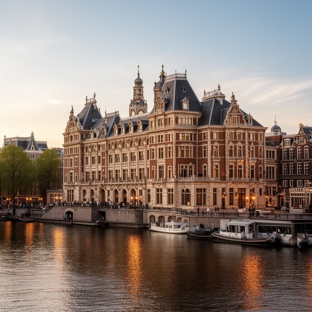 AI-generated illustration of Amstel Hotel