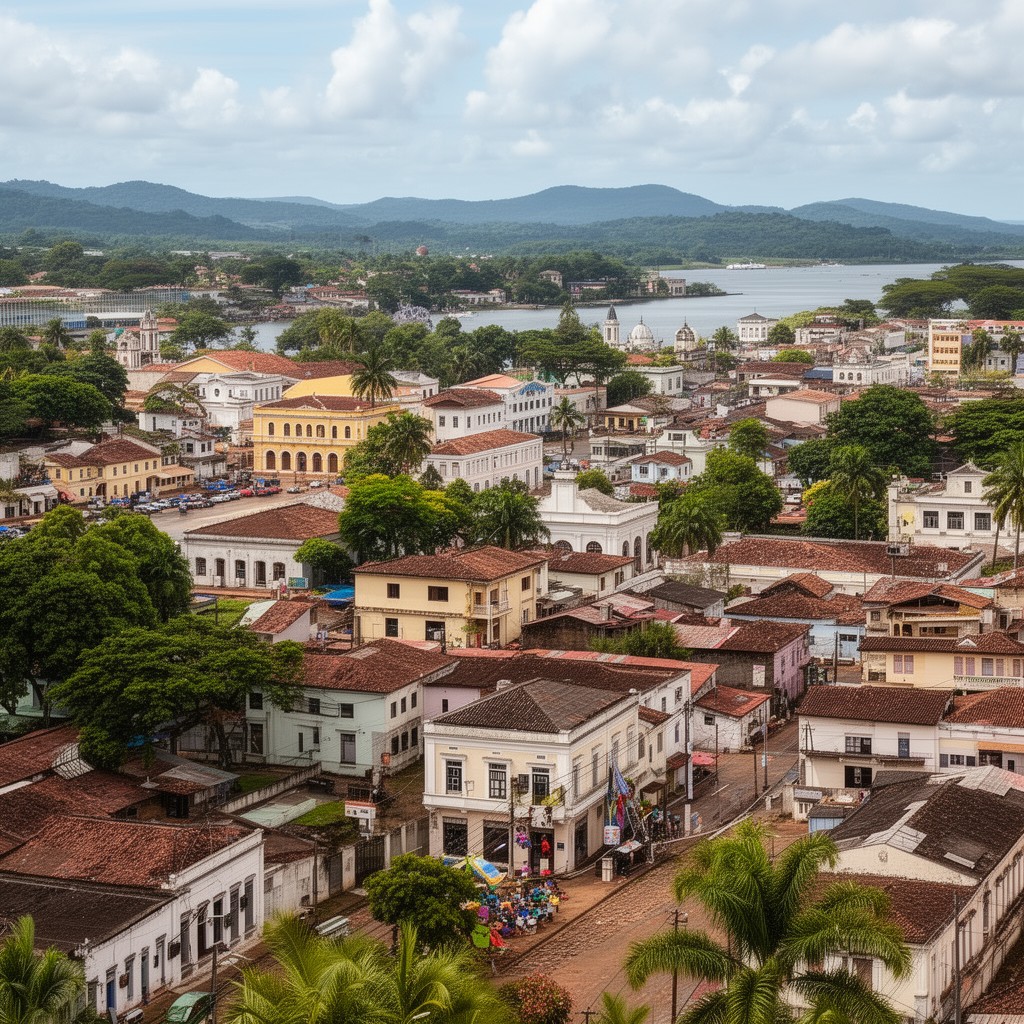 AI-generated illustration of Paramaribo