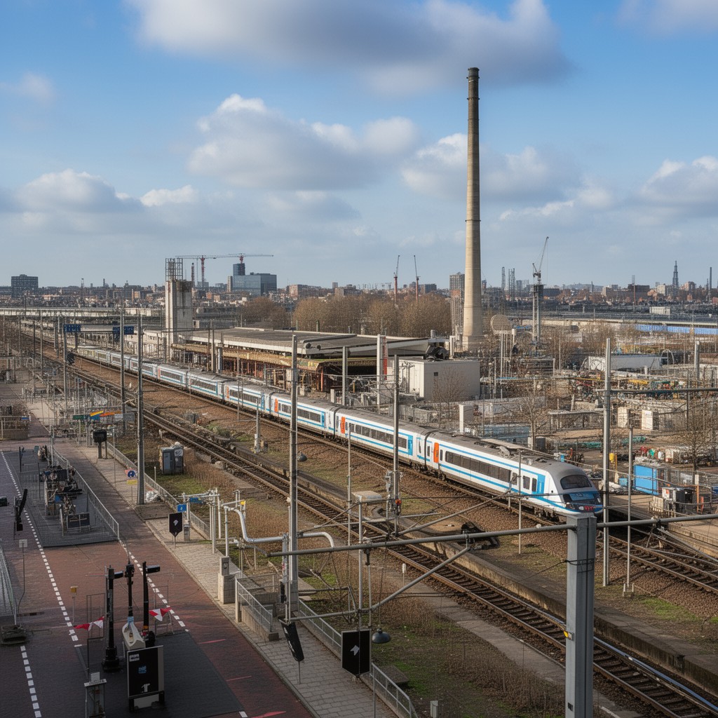 AI-generated illustration of Nederlandse Spoorwegen