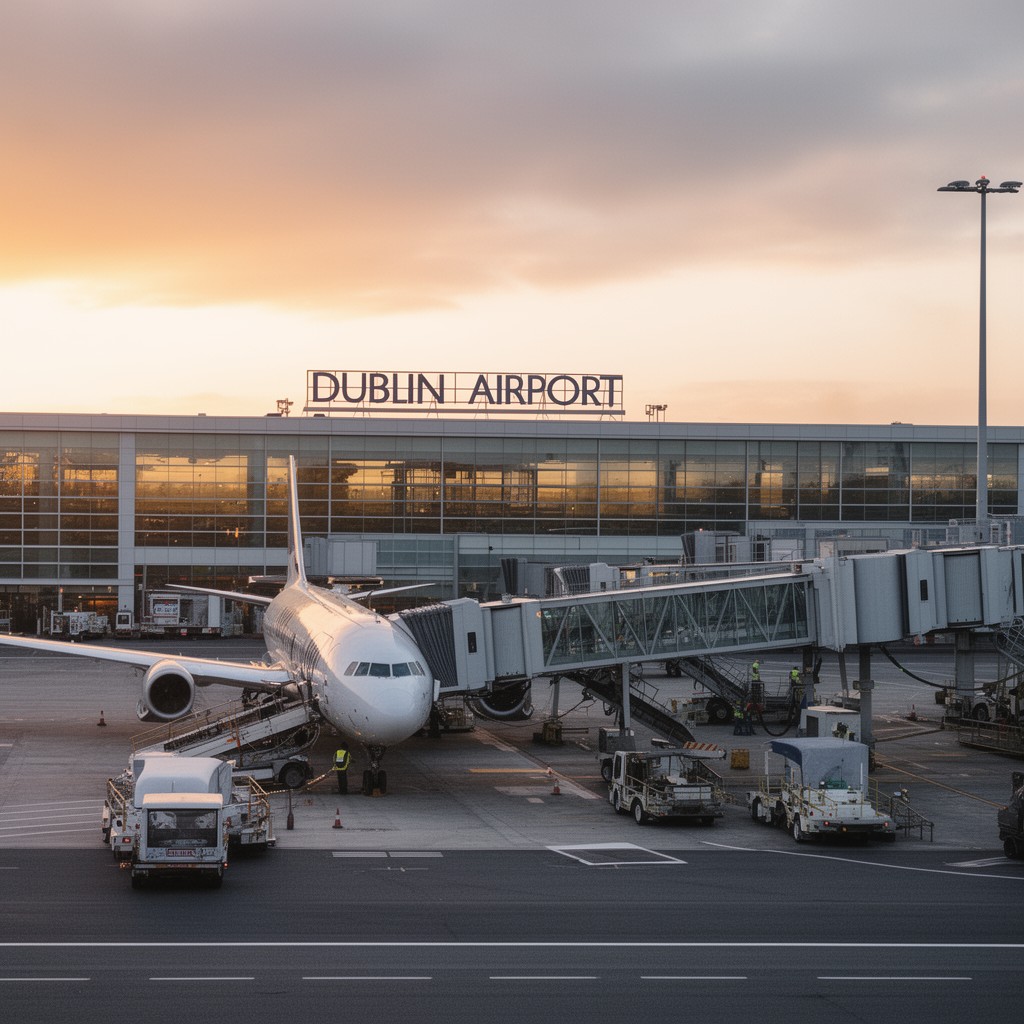 AI-generated illustration of Dublin Airport