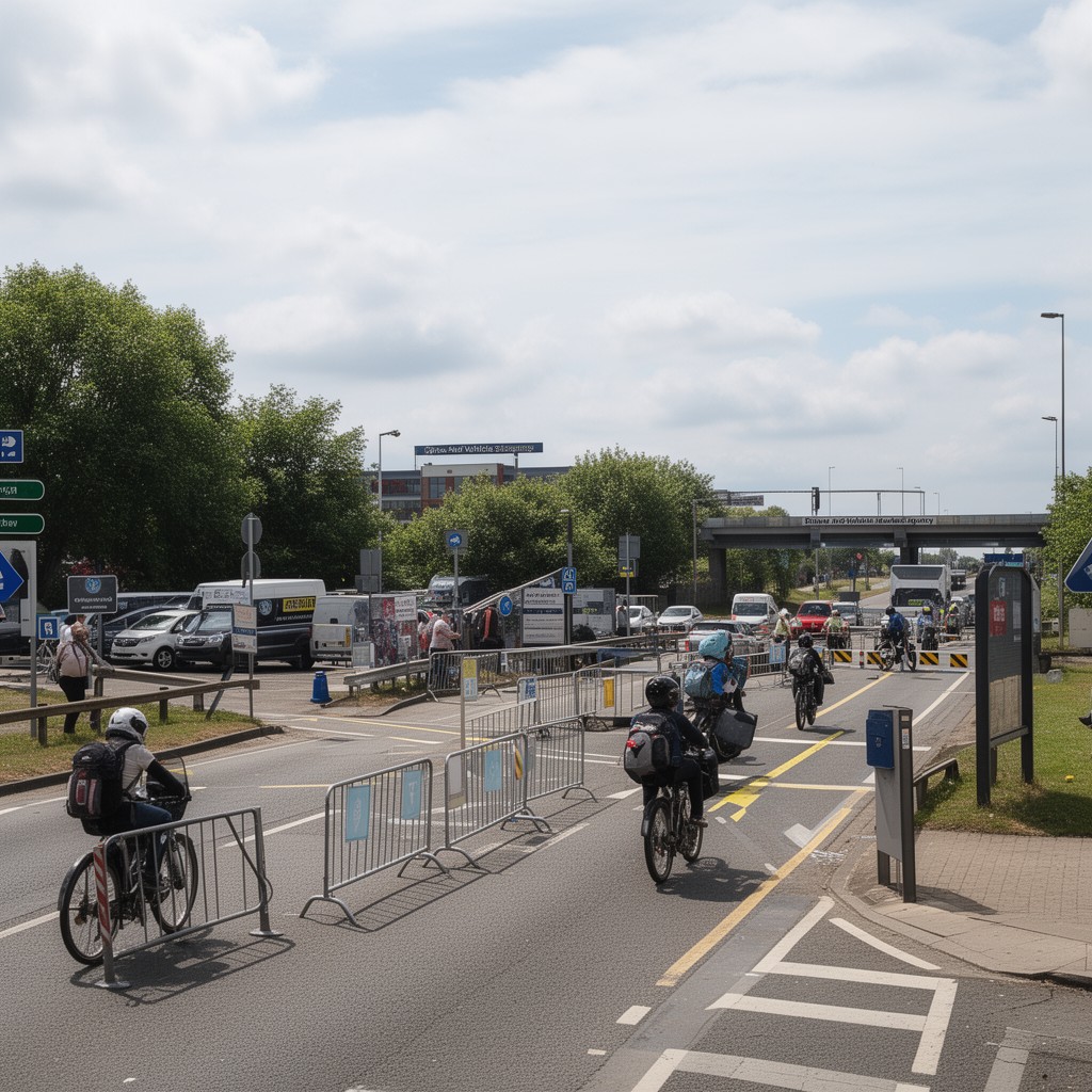 AI-generated illustration of Driver and Vehicle Standards Agency