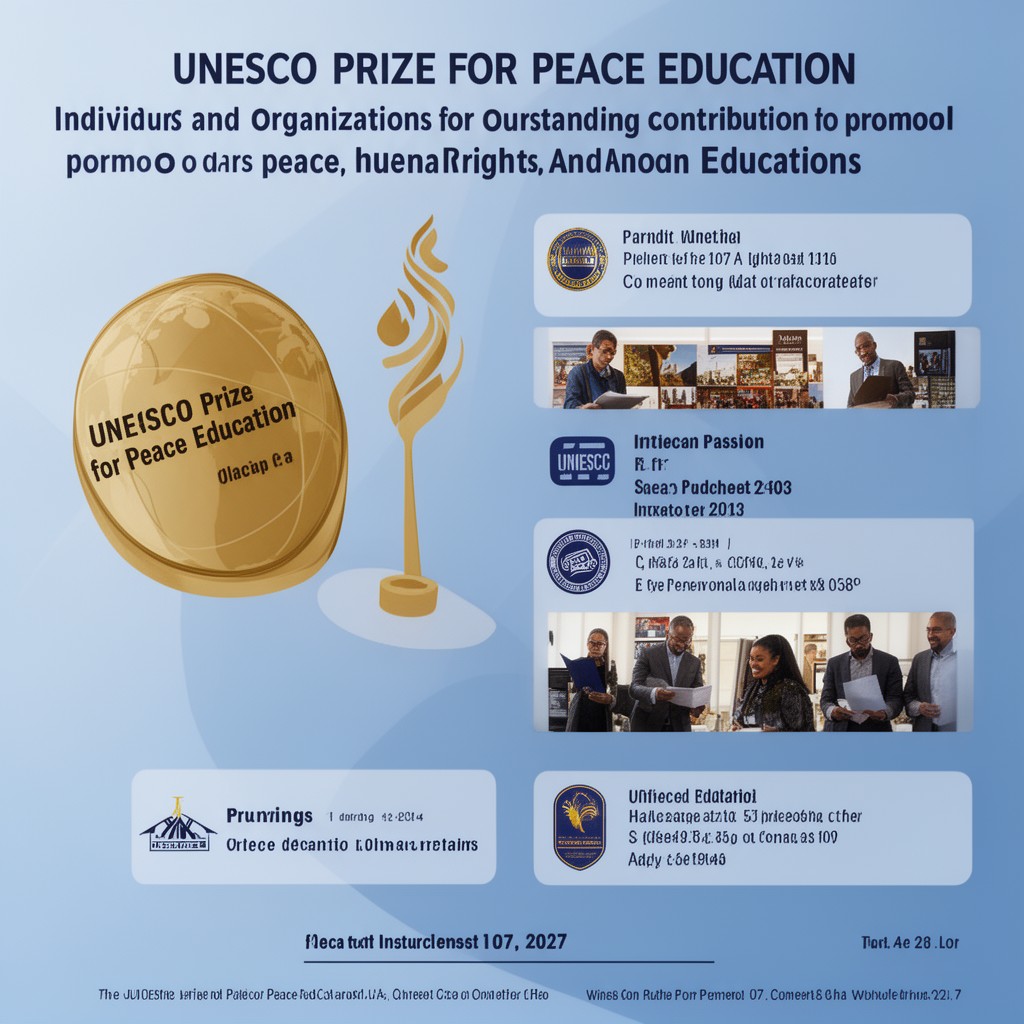 AI-generated illustration of UNESCO Prize for Peace Education