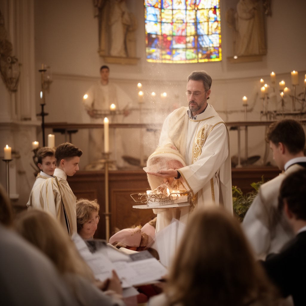 AI-generated illustration of Rite of Christian Initiation of Adults