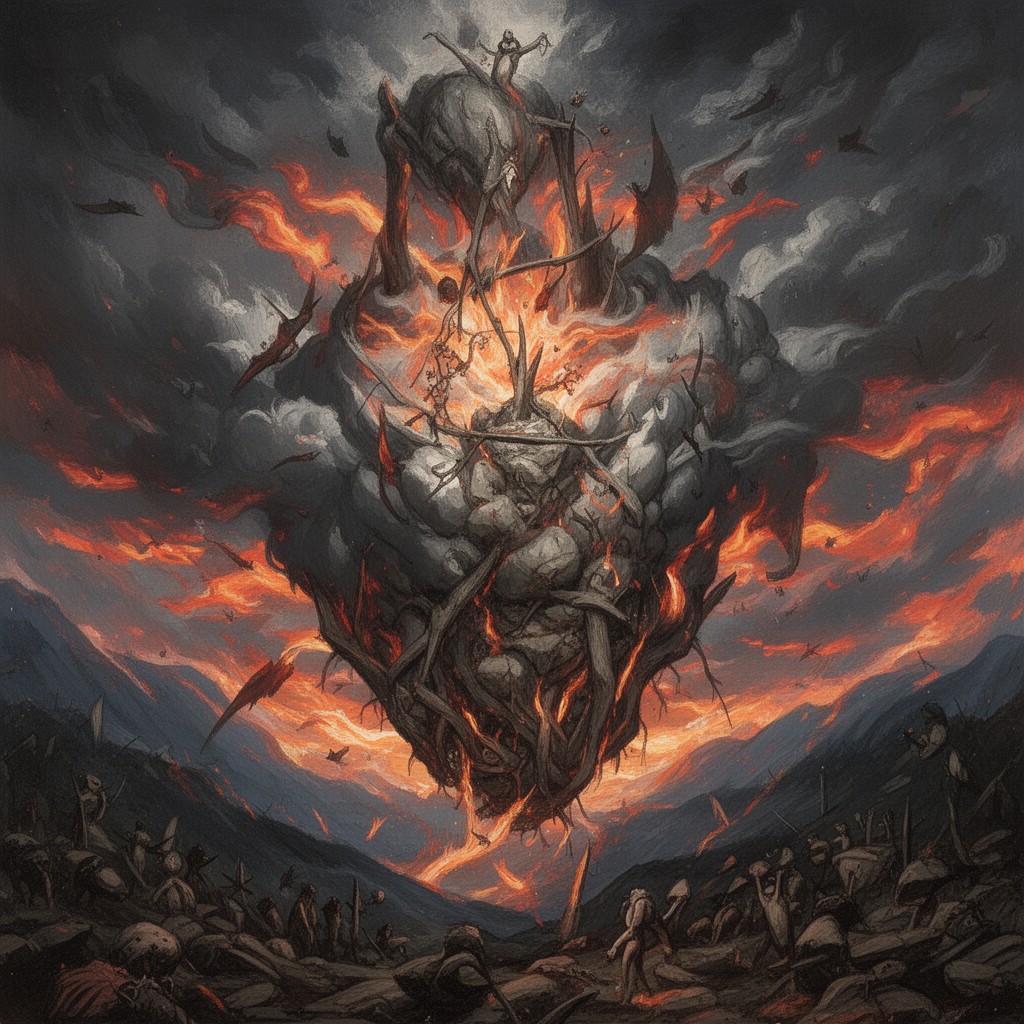 AI-generated illustration of Sinners in the Hands of an Angry God
